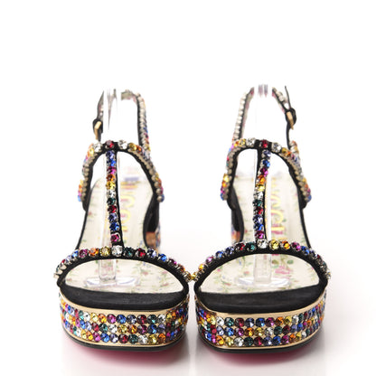 Gucci Kid Scamosciato Crystal Mira Platform Sandals 40 Multicolor 2 of 11