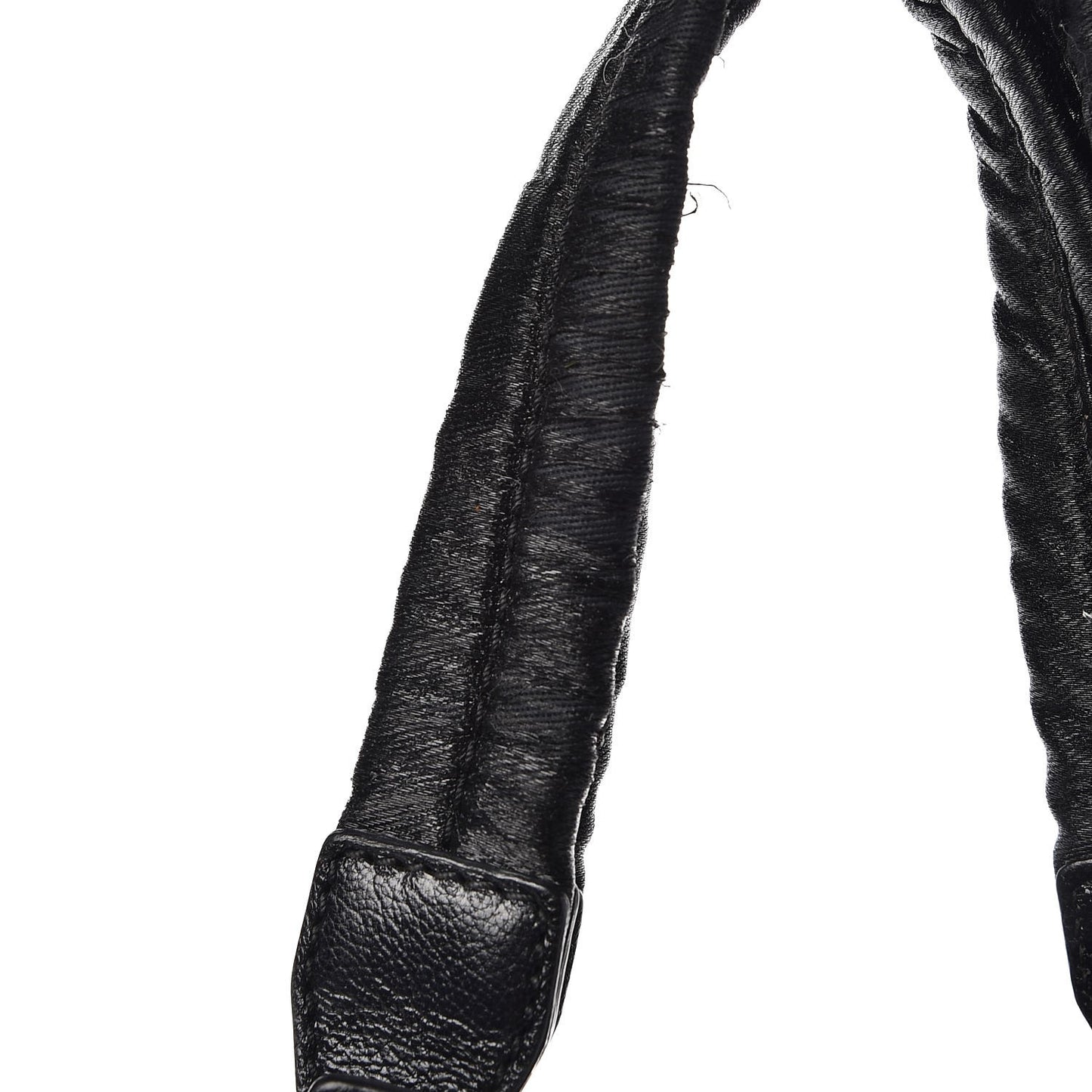 Coated Canvas Quilted Small Paris Biarritz Tote Black