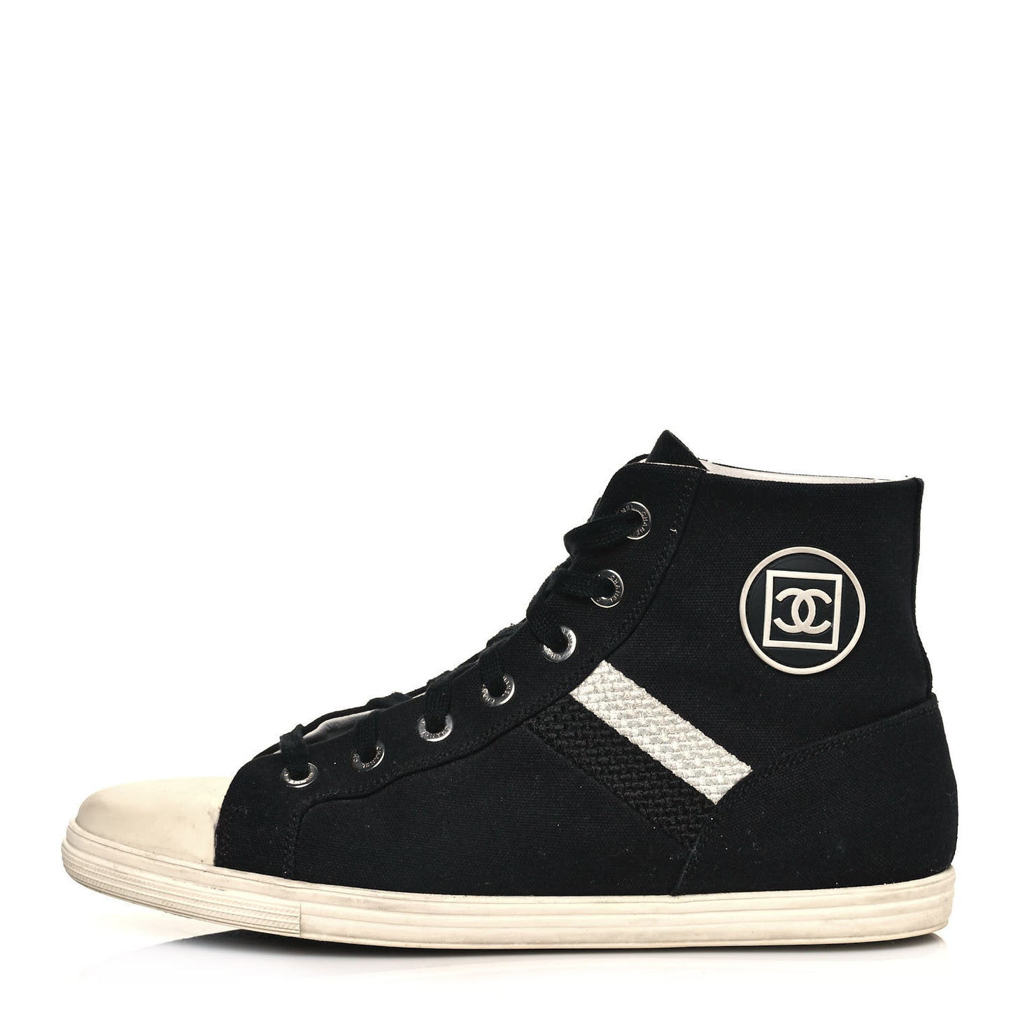 Canvas CC High Top Sneakers 41 Black White