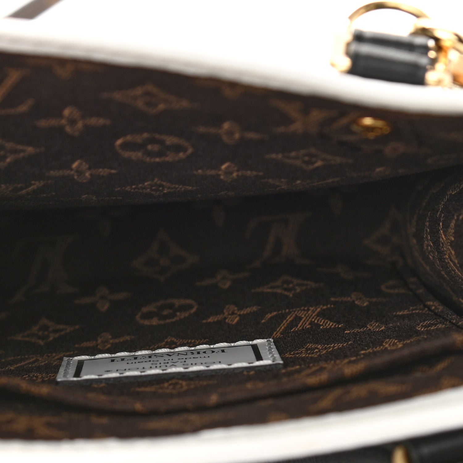 Louis Vuitton X FORNASETTI Calfskin Architettura Petit Sac Plat Black White 5 of 9