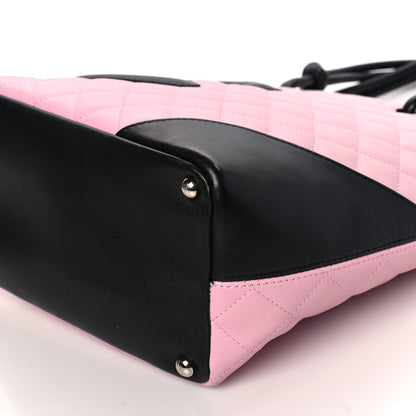 Chanel Calfskin Quilted Medium Cambon Tote Pink Black 9 of 11