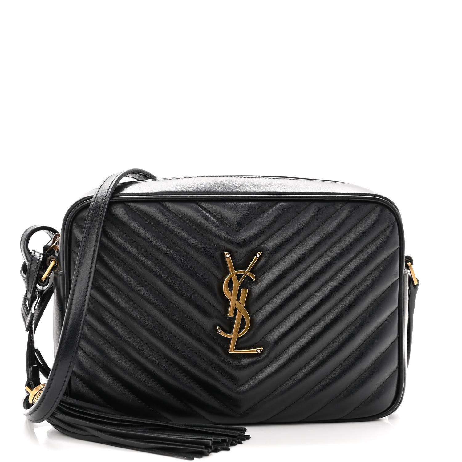 Saint Laurent Calfskin Matelasse Monogram Lou Camera Bag Black 1 of 9