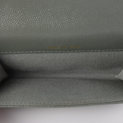 Chanel Iridescent Caviar Quilted Flap Card Holder Green 5 of 9