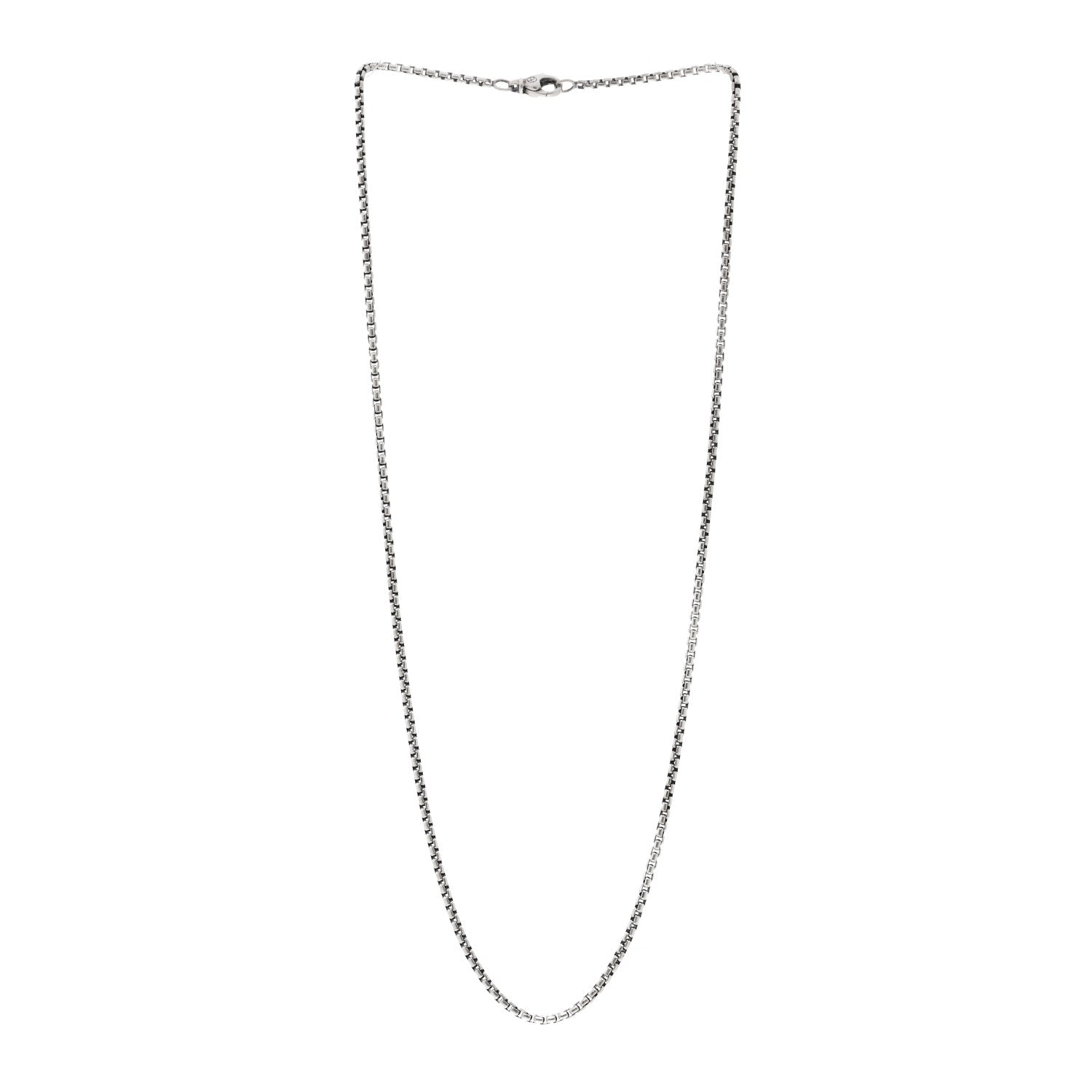 David Yurman Sterling Silver 2.7mm Small Box Chain Necklace 22" 3 of 4
