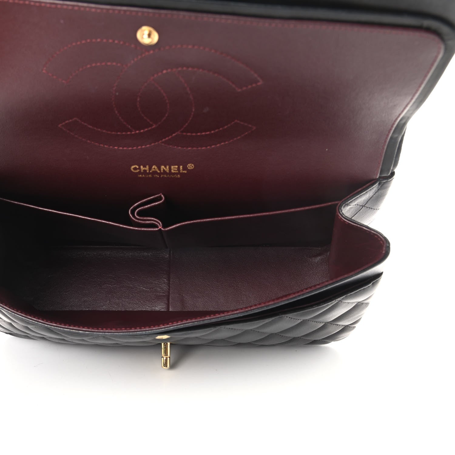 Chanel Lambskin Quilted Jumbo Double Flap Black 6 of 19
