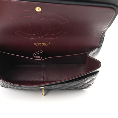 Chanel Lambskin Quilted Jumbo Double Flap Black 6 of 19