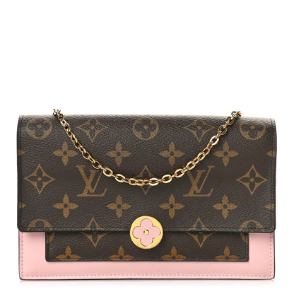 Louis Vuitton Monogram Flore Chain Wallet Rose Ballerine 1 of 8