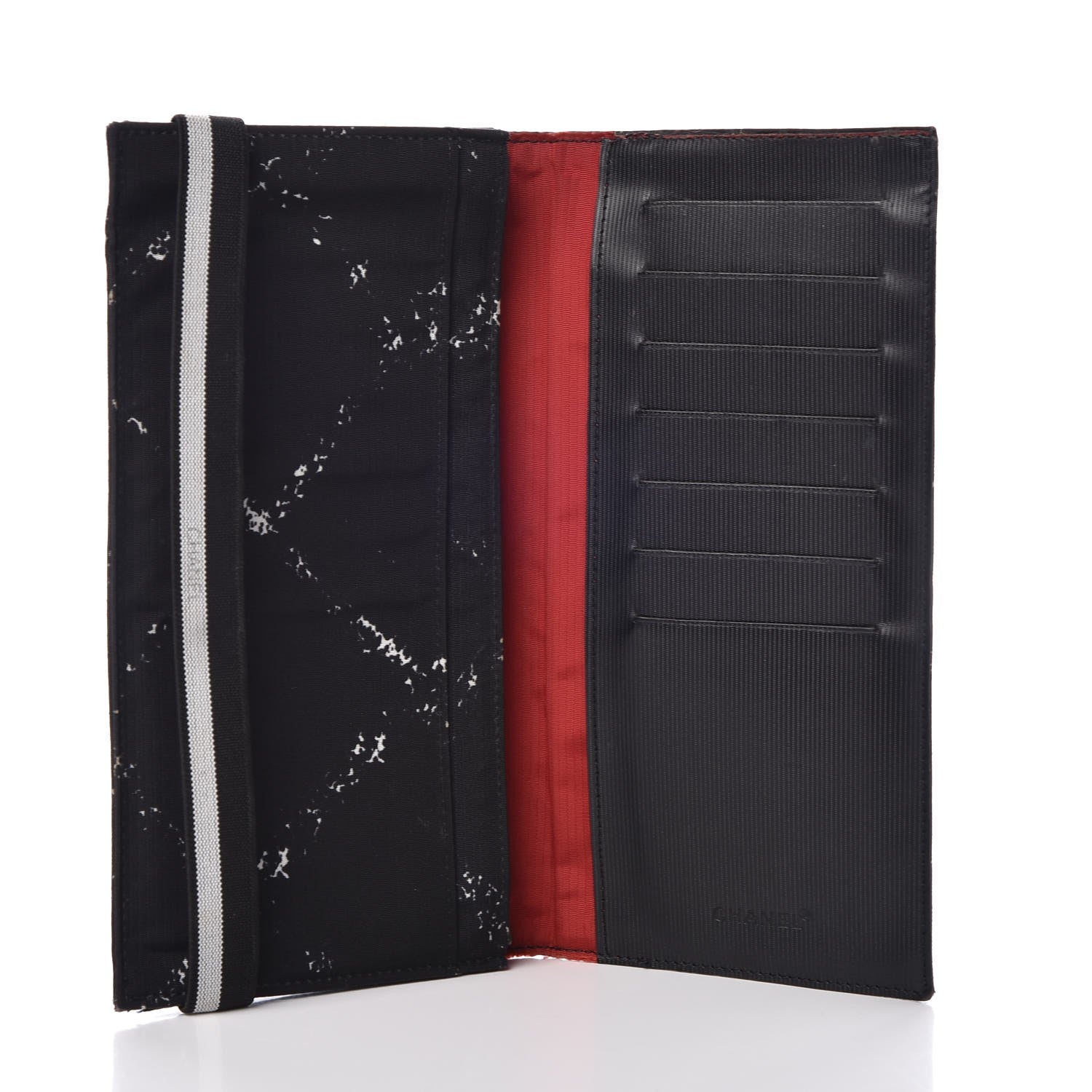 Chanel Nylon Travel Flap Wallet Black 5 of 10