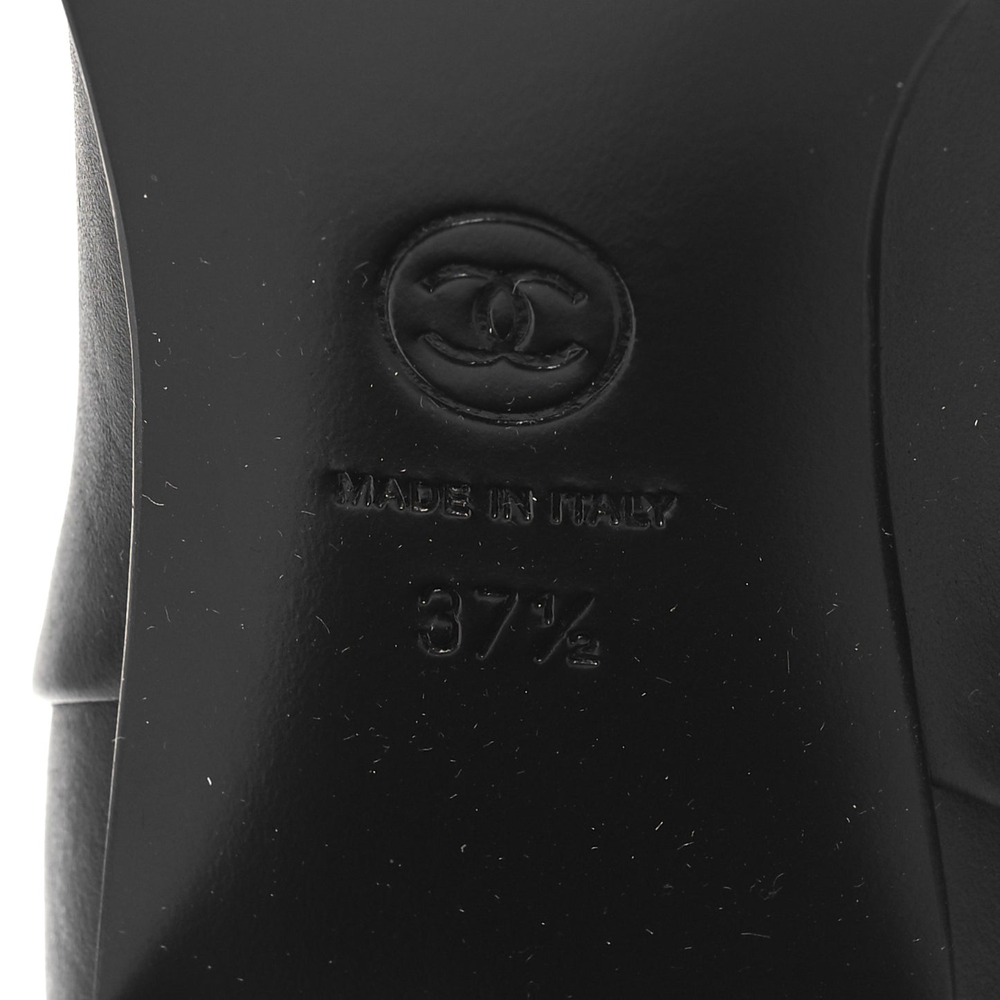 Calfskin CC High Boots 37.5 Black