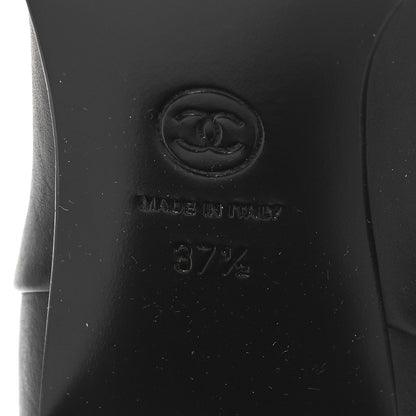 Chanel Calfskin CC High Boots 37.5 Black 7 of 8