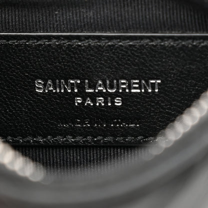 Saint Laurent Calfskin Matelasse Monogram Key Pouch Black 6 of 7