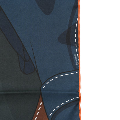 Hermes Silk Double Face Formula One Scarf 90 Vert De Gris Marine 4 of 7