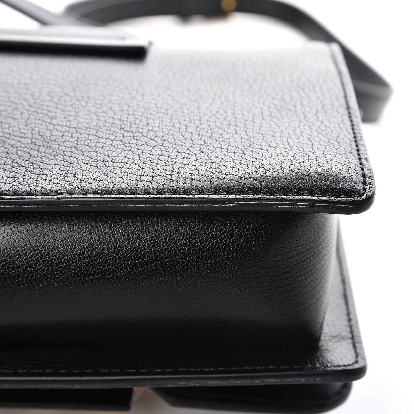 Goatskin Infinity Flap Bag Black