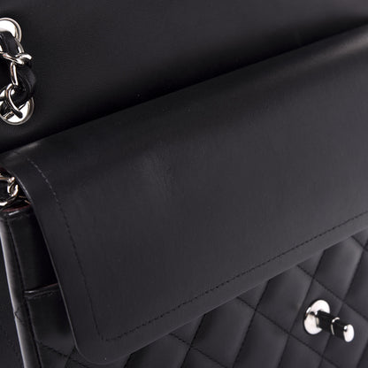 Chanel Lambskin Quilted Jumbo Double Flap Black 8 of 12