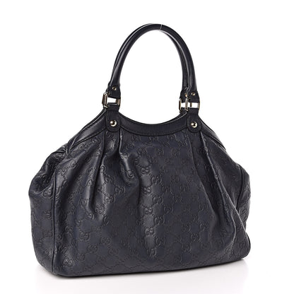 Gucci Guccissima Medium Sukey Tote Blue 3 of 11