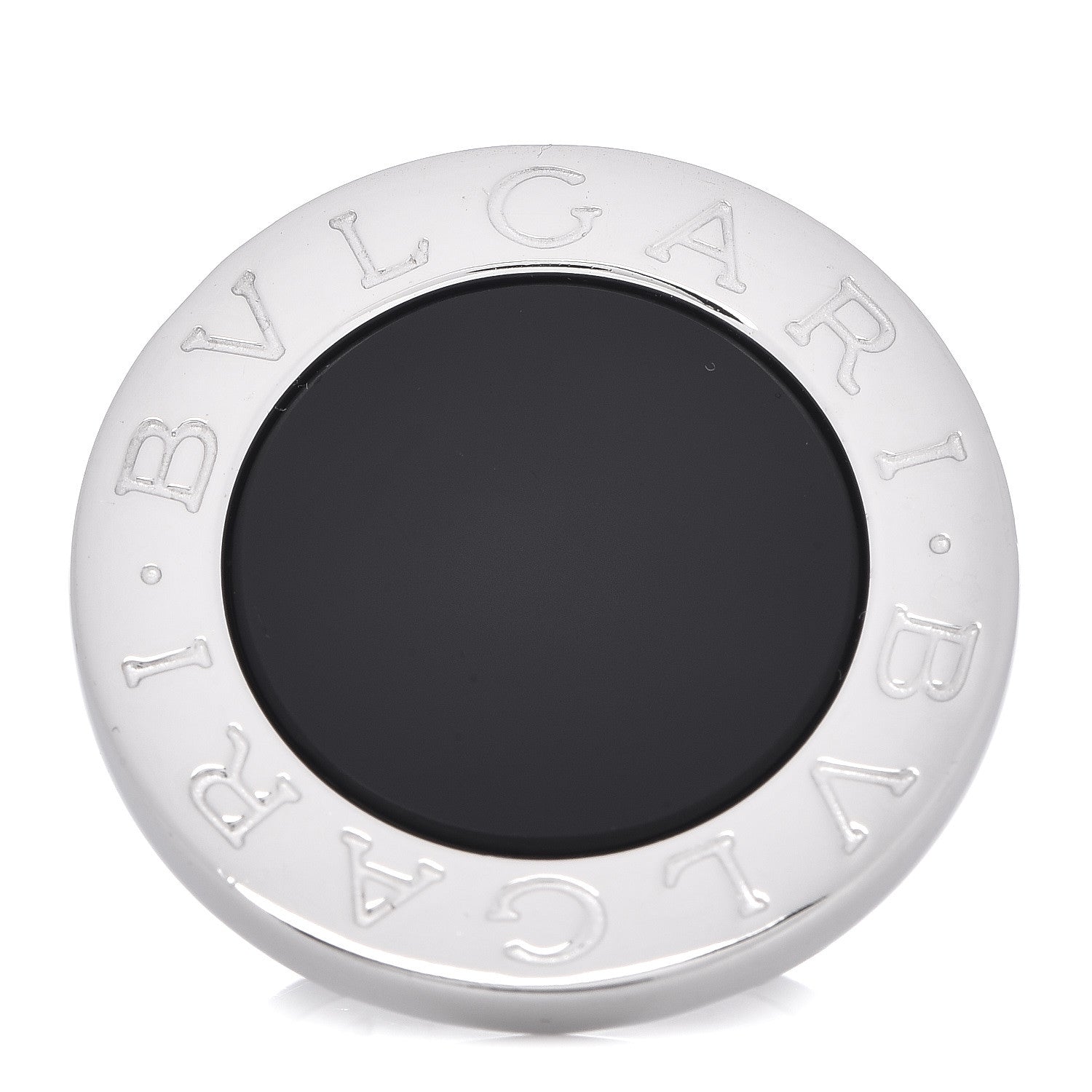Bulgari 18K White Gold Black Onyx Bvlgari Bvlgari Ring 51 5.75 1 of 5