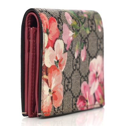 Gucci GG Supreme Monogram Blooms Card Case Beige Multicolor Dry Rose 3 of 13