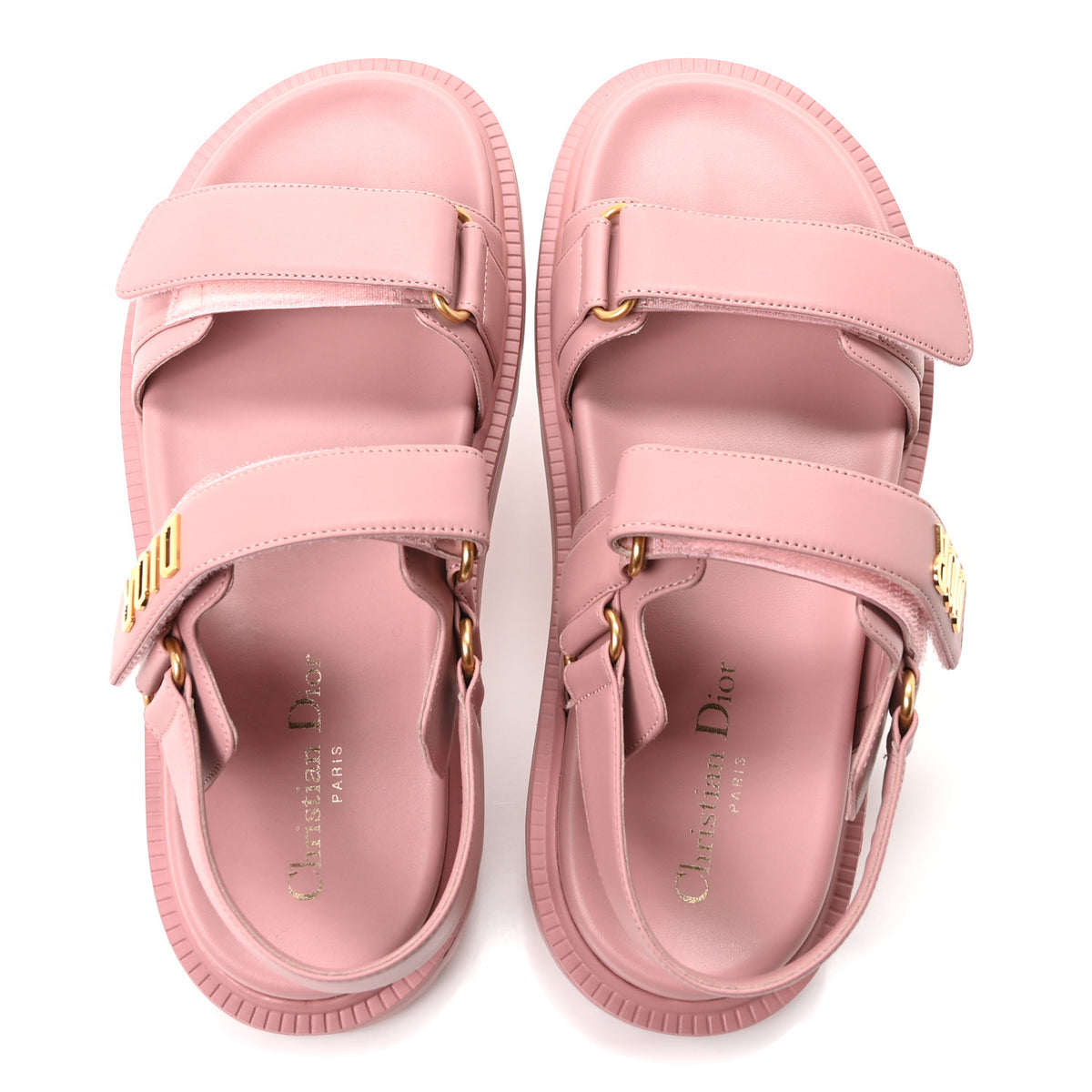 Lambskin Dioract Sandals 39.5 Pink