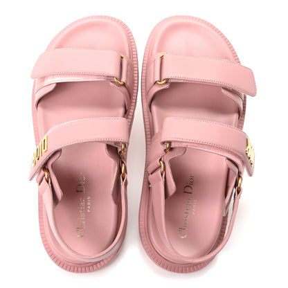 Christian Dior Lambskin Dioract Sandals 39.5 Pink 2 of 9
