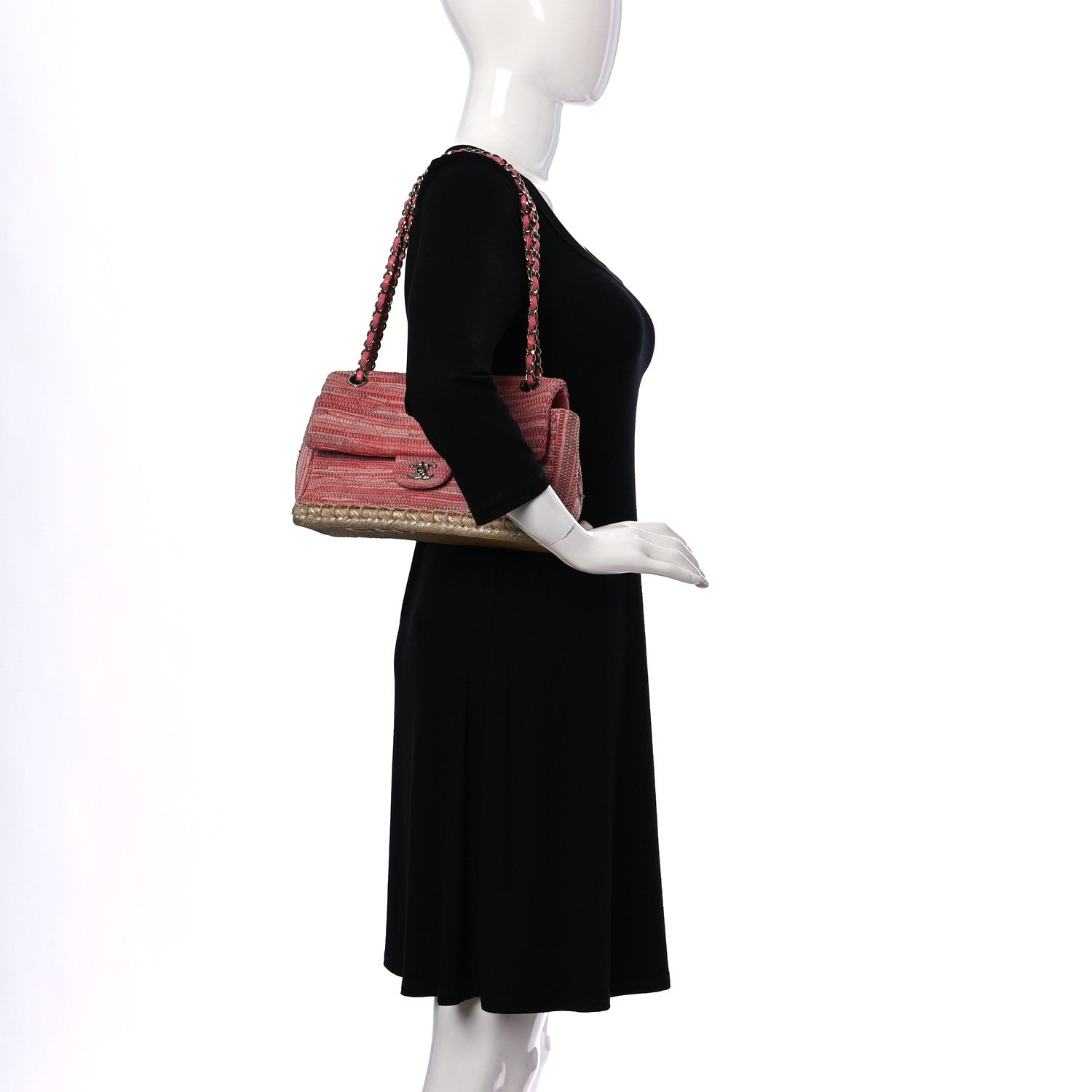 Chanel Tweed Single Flap Pink 2 of 15