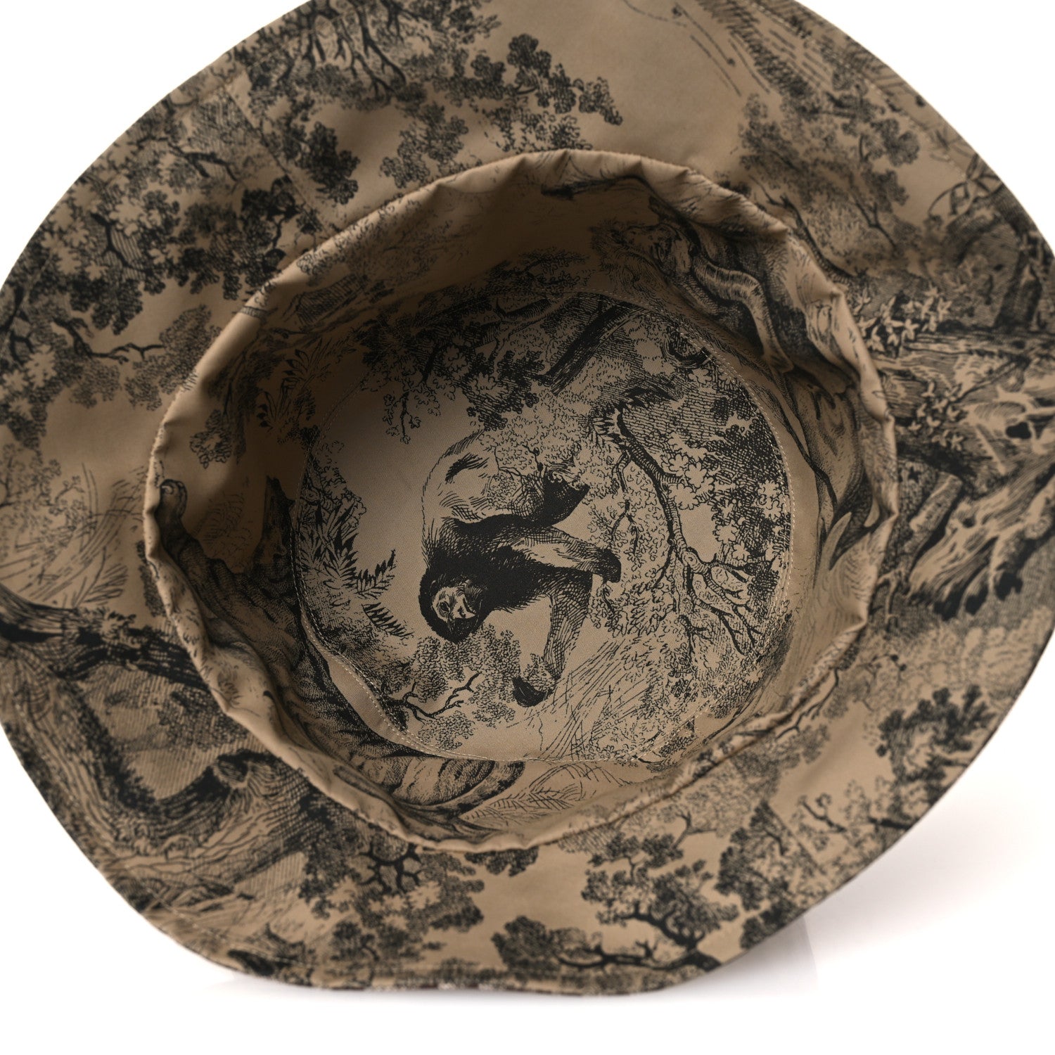 Christian Dior Oblique Toile De Jouy Reversible Teddy-D Brim Bucket Hat 59 Hazelnut Black 14 of 15