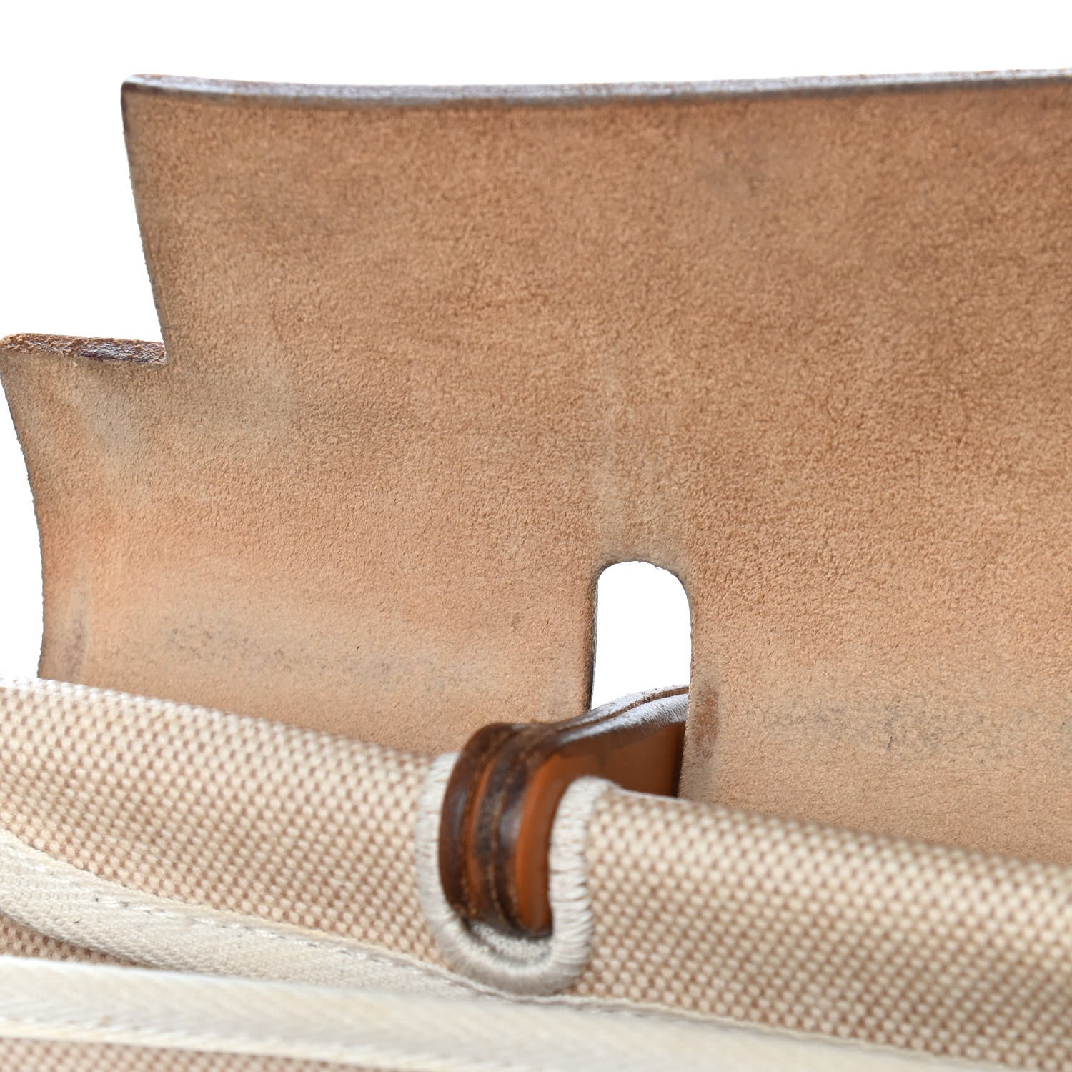 Hermes Toile Vache Calfskin Herbag 30 PM Natural 14 of 16