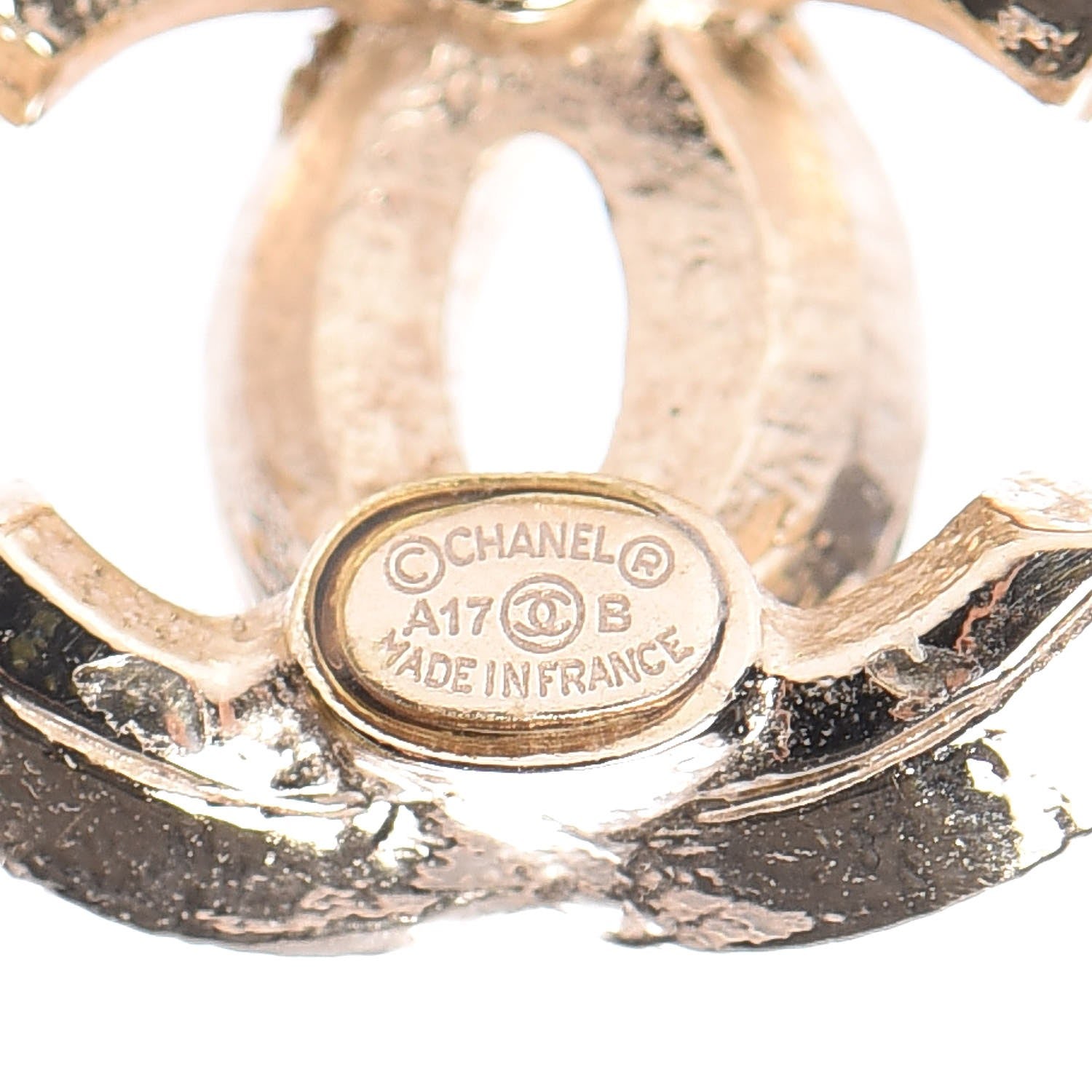 Chanel Crystal CC Earrings Gold 4 of 6