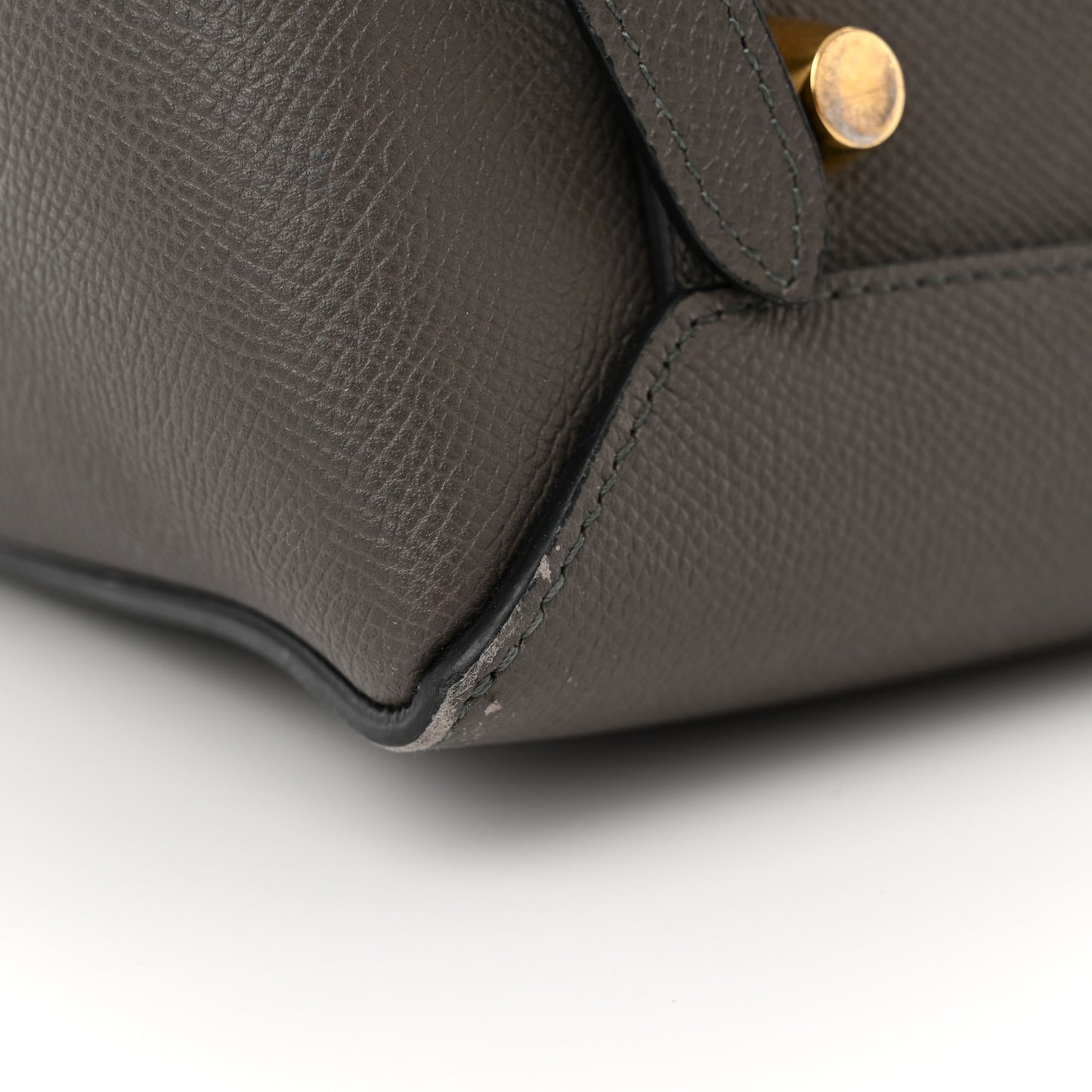 Grained Calfskin Mini Belt Bag Grey