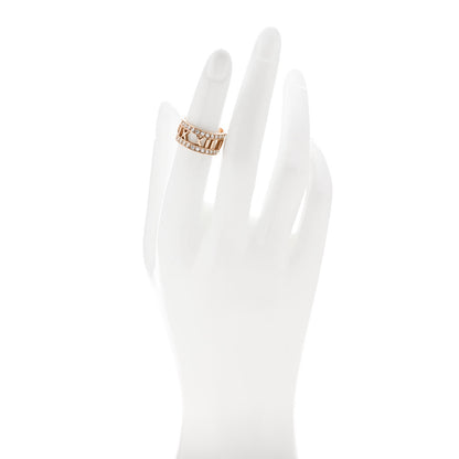 Tiffany 18K Rose Gold Diamond Wide Atlas Open Ring 49 4.75 2 of 5