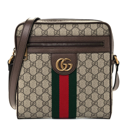 Gucci GG Supreme Monogram Web Small Ophidia Messenger Bag Brown 1 of 11