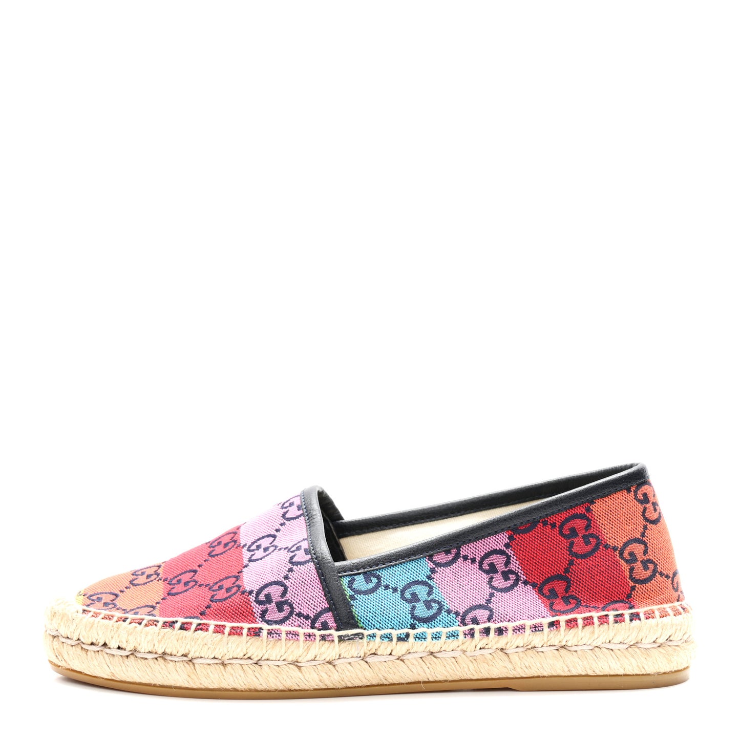 Monogram Multicolor Womens Espadrilles 37.5 Blue Rainbow Blue