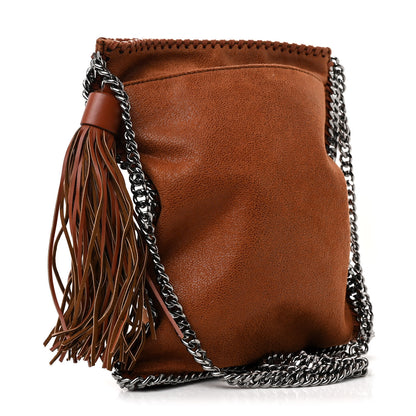 Stella McCartney Shaggy Deer Falabella Tassel Flat Crossbody Brown 3 of 10