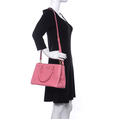 Prada Saffiano Small Galleria Double Zip Tote Petalo 2 of 15