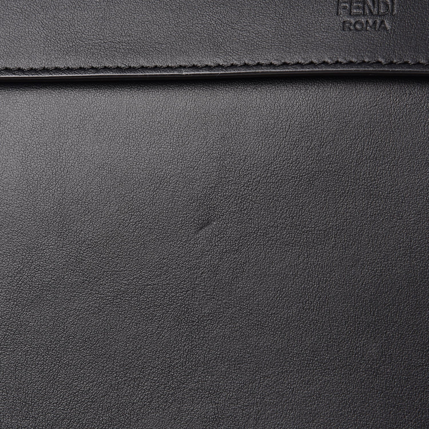 Fendi Vitello Century Velvet F is Fendi FF Kan I Shoulder Bag Black Tobacco 13 of 14