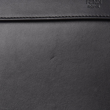 Fendi Vitello Century Velvet F is Fendi FF Kan I Shoulder Bag Black Tobacco 13 of 14