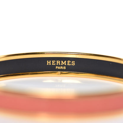 Hermes Enamel Printed Narrow Caleche Bracelet 65 4 of 5