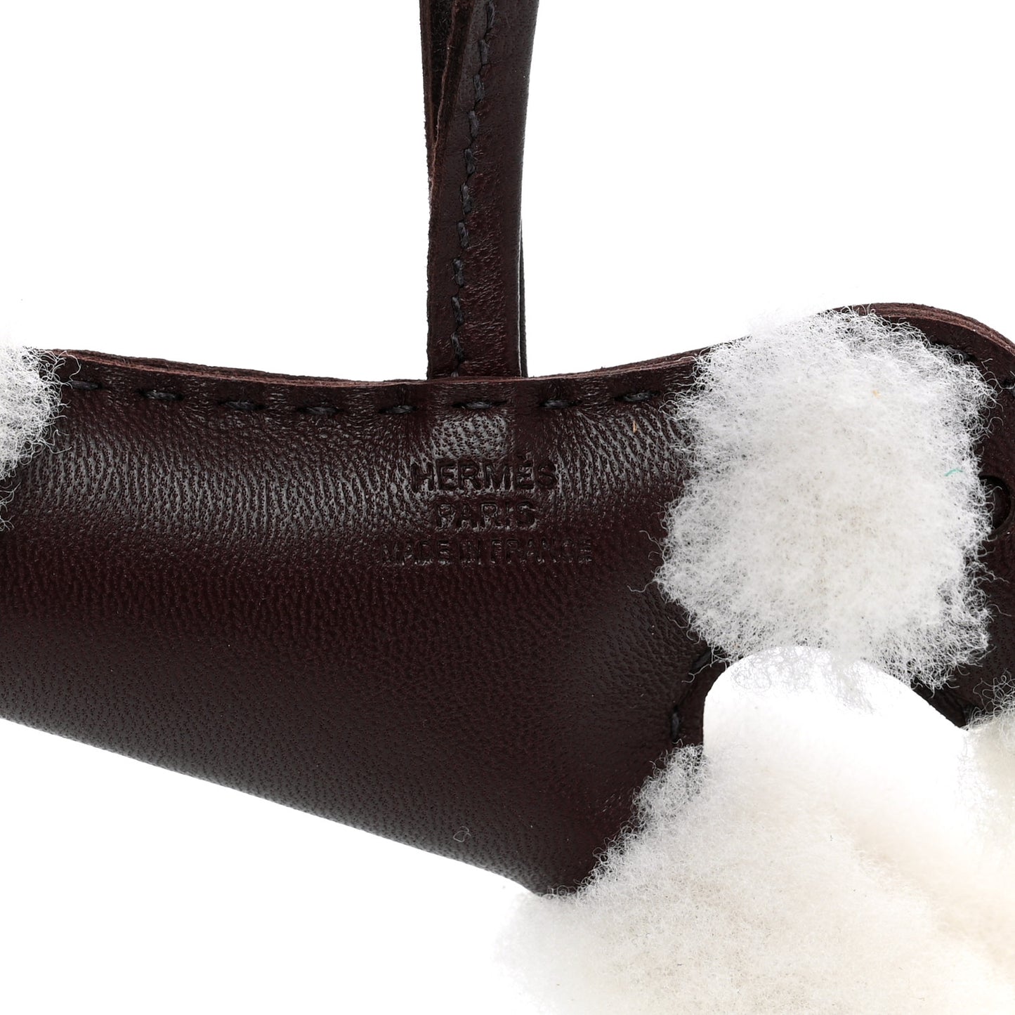 Milo Lambskin Shearling Budy Charm Rouge H