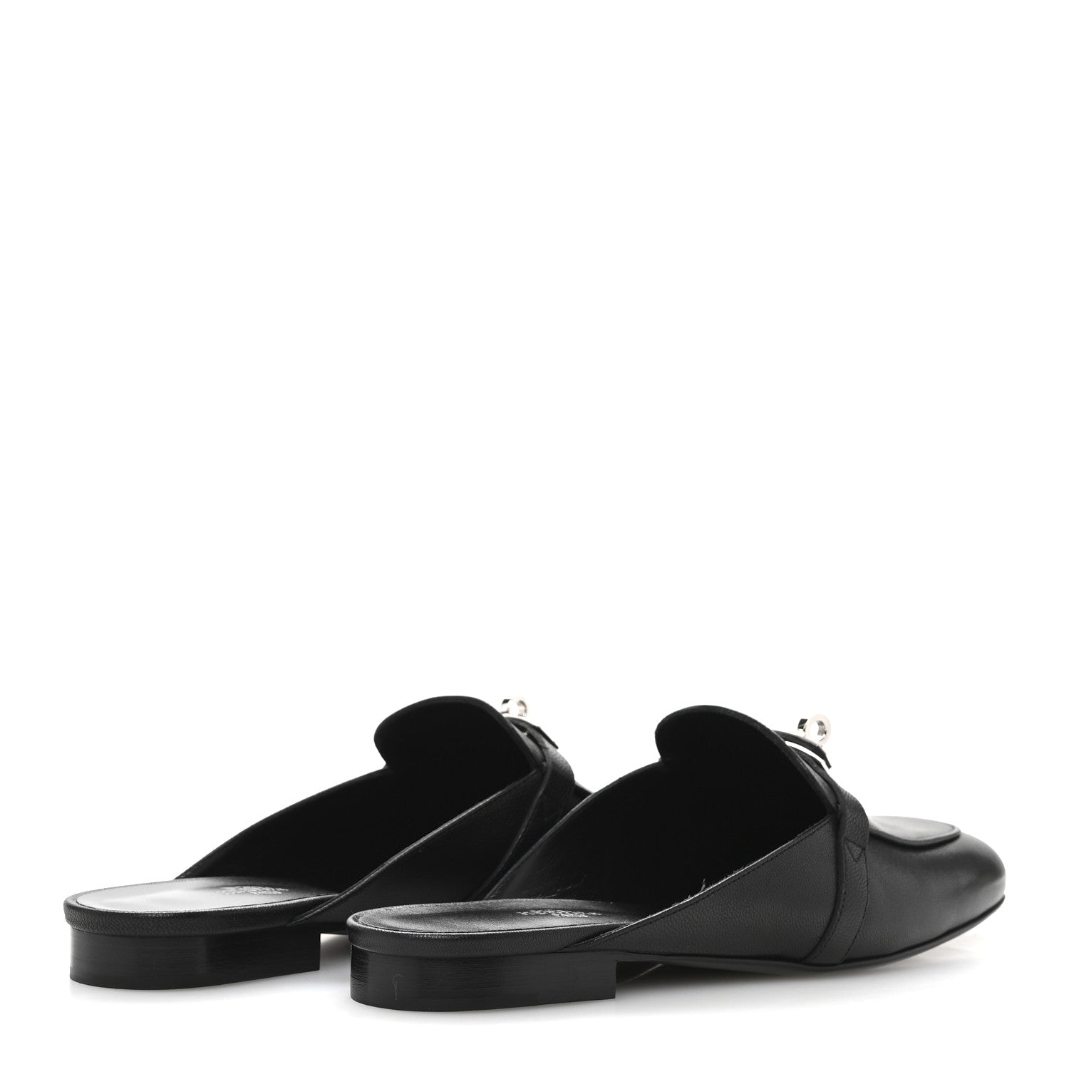 Hermes Goatskin Oz Mules 40 Black 5 of 11