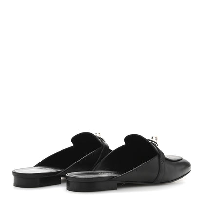 Hermes Goatskin Oz Mules 40 Black 5 of 11
