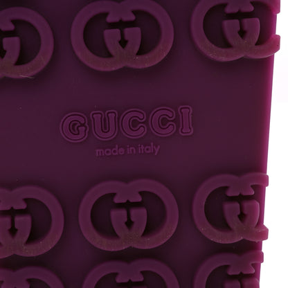 Gucci Soft Rubber Womens Interlocking G Platform 42mm Slide Sandals 38 Sugar Pink 7 of 12