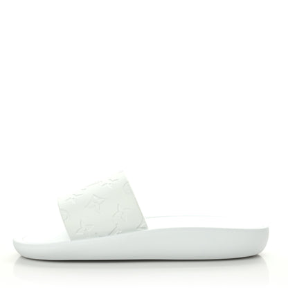 Louis Vuitton Rubber Monogram Embossed Sunbath Flat Mule 40 White 1 of 7