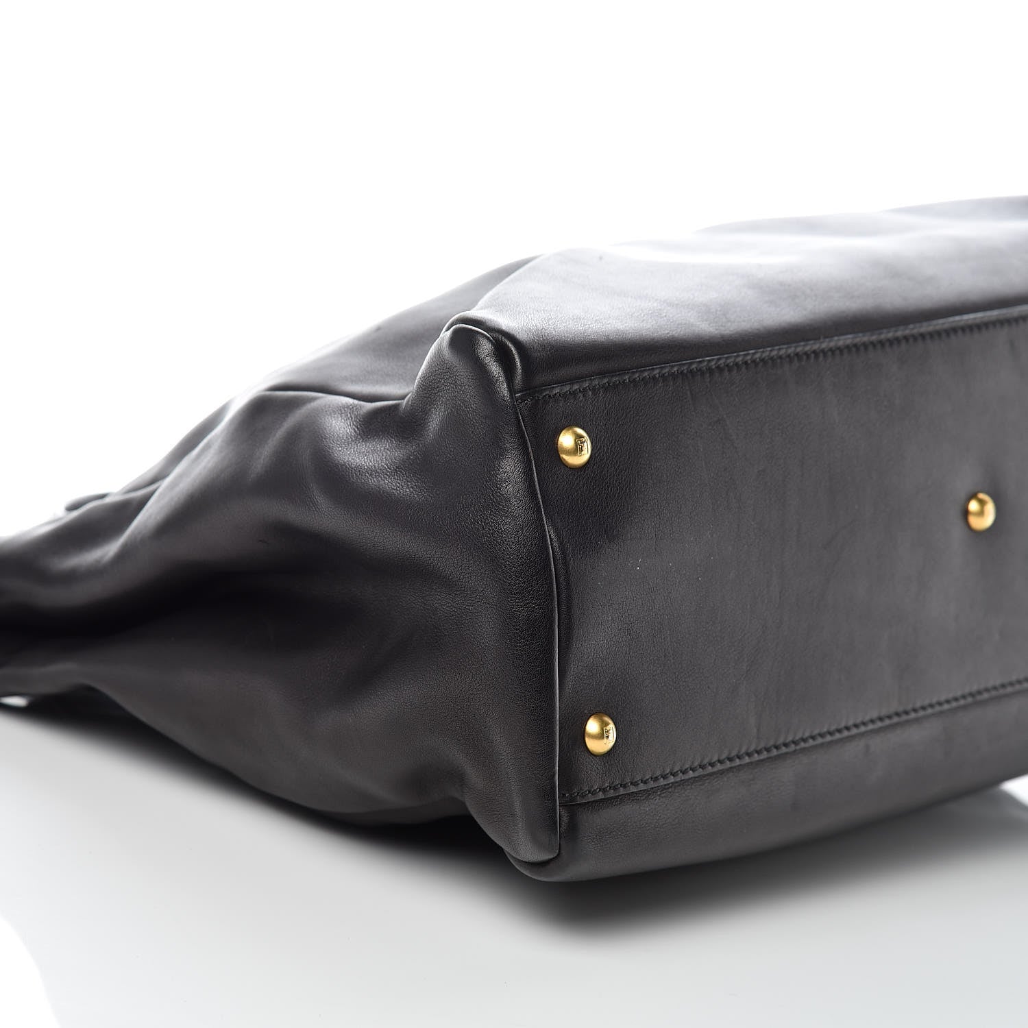 Fendi Vitello Saddle Large Peekaboo Iconic Satchel Black 9 of 10