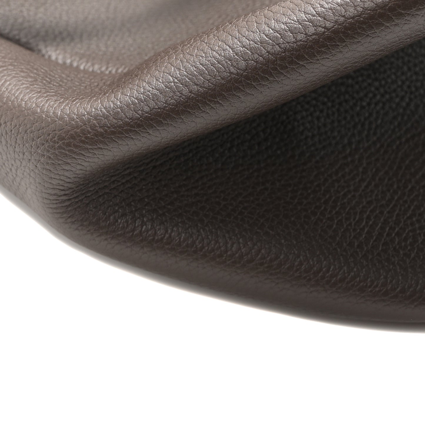 Grained Calfskin Large Slouchy Banana Bag Brunette
