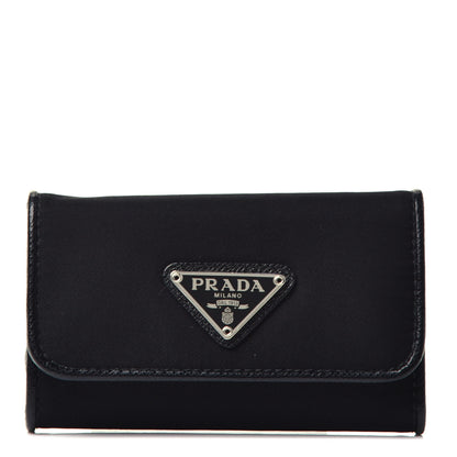 Prada Tessuto Nylon 6 Key Holder Black 1 of 8
