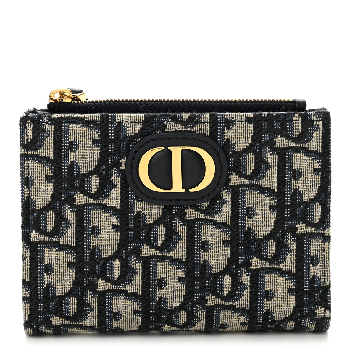 Christian Dior Oblique 30 Montaigne Dahlia Wallet Blue 1 of 8