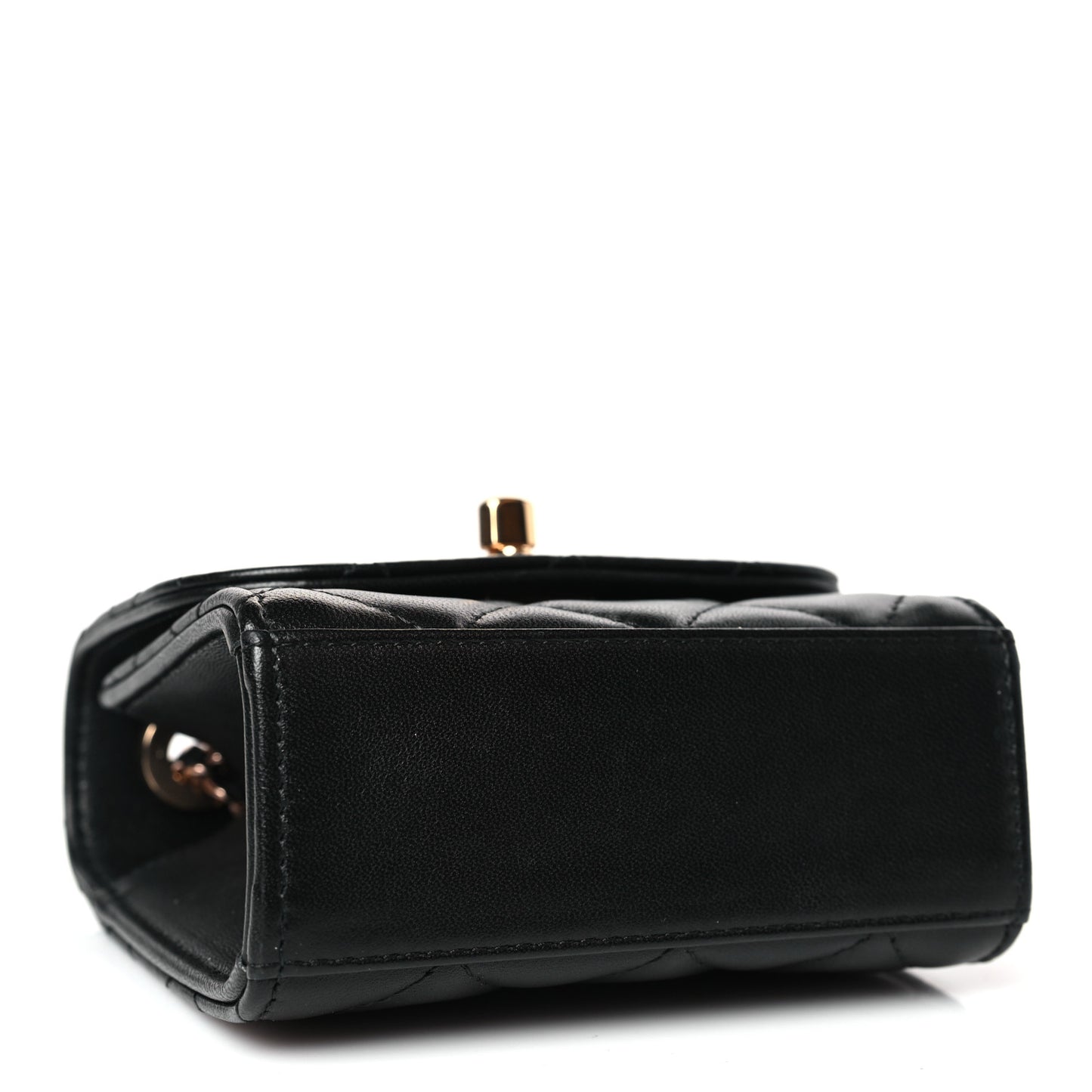 Lambskin Quilted Mini Trendy CC Chain Wallet Black