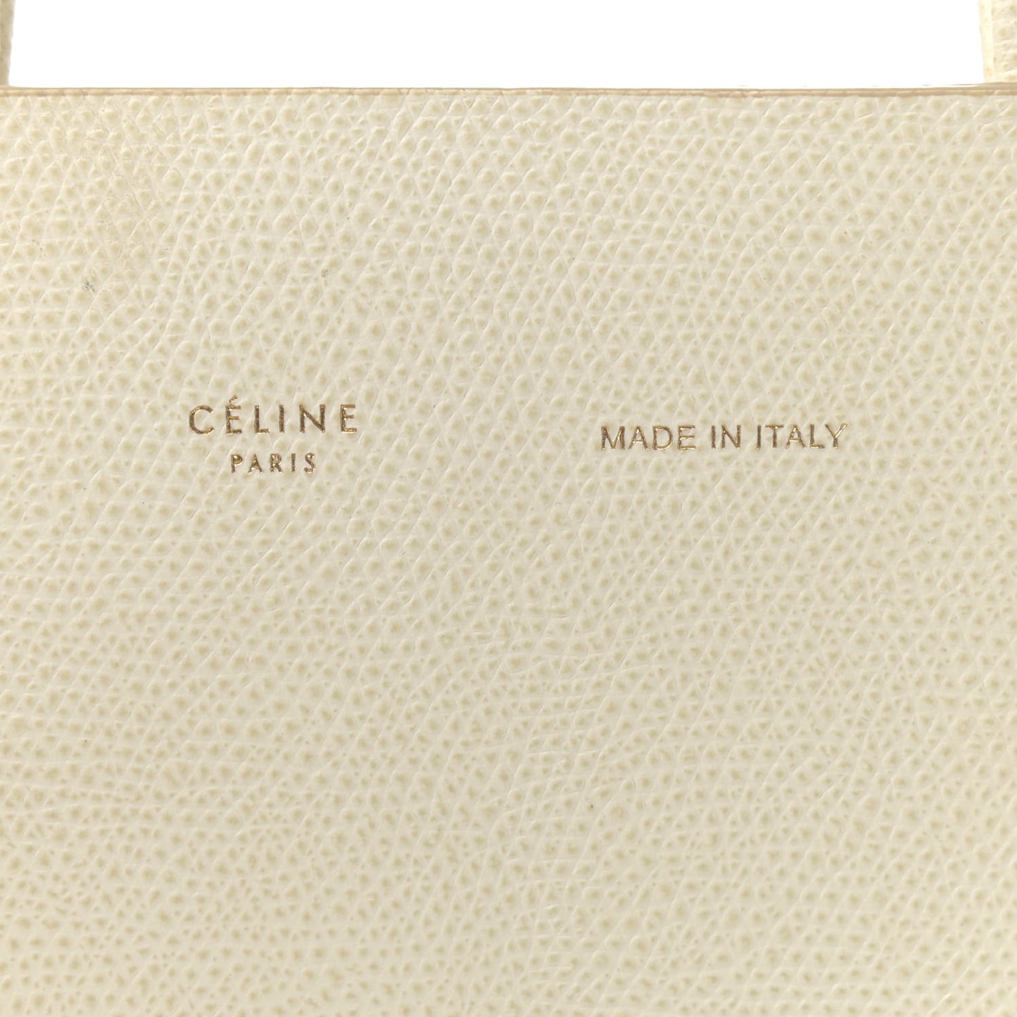 Grained Calfskin Small Vertical Cabas Cream