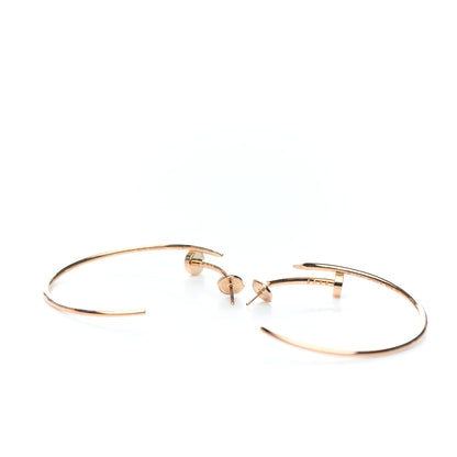 Cartier 18K Pink Gold Juste Un Clou Hoop Earrings 4 of 10