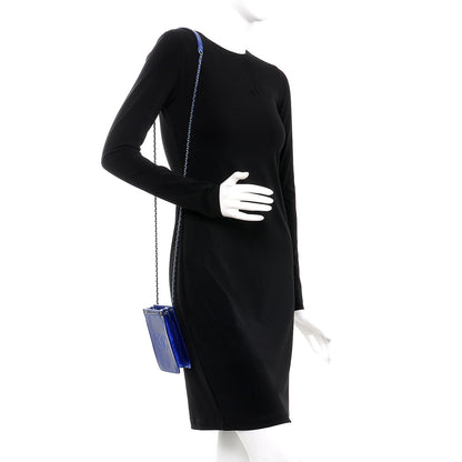 Chanel Metallic Patent Crossbody CC Phone Holder Blue 2 of 9
