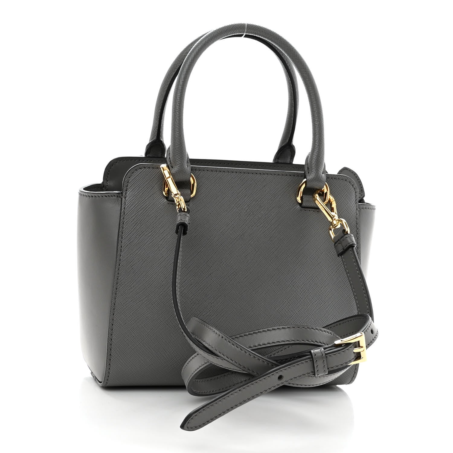 Prada Saffiano Soft Calfskin Mini Zippered Tote Marmo 3 of 9